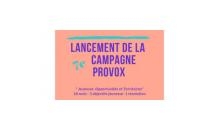 Le Collectif 100% Jeune participe au lancement de la campagne Provox